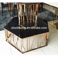 fashion whosale price coffee table sets silver color living room furniture